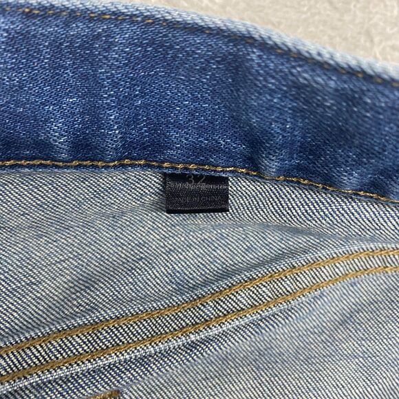 John Varvatos Jeans‎ Mens 32x29 Blue Straight Leg Medium Wash Cotton Distressed - Picture 7 of 11